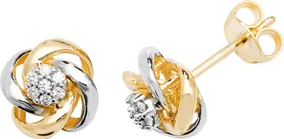 Image de Boucles d'Oreilles Femme Or 375/1000 avec Oxyde de Zirconium - 9mm*9mm; TRS27247