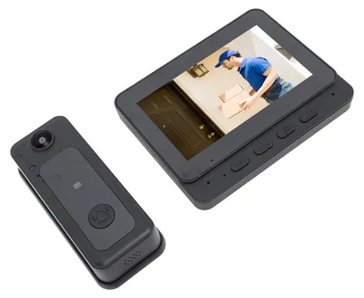 Immagine prodotto di Videocitofono wireless 1080p HD con grandangolo e visione notturna, comunicazione bidirezionale, WiFi intelligente e monitor per la sorveglianza domestica