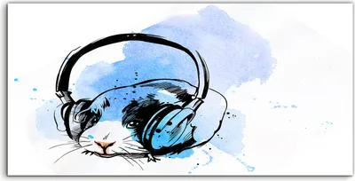 Produktbild von Coloray Glasbild 140x70  Wandbild Glasbilder Tiere Meerschweinchen Aquarell