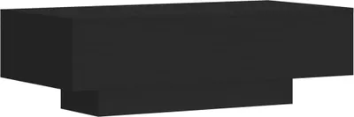 A black coffee table shown from a slightly elevated side angle against a white background.