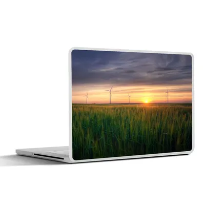 Produktbild von MuchoWow® Laptop Aufkleber Sticker Cover Windmühle - Sonne - Gras 31x22.5 cm - Laptop-Deko