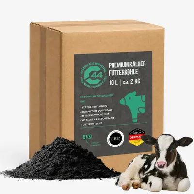 Produktbild von C44 Futterkohle für Kälber | Aufzucht-Schutz & Darmstabilität - 10L