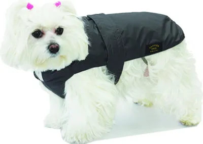 Produktbild von Fashion Dog Hundemantel mit Kunstpelz-Futter - Schwarz - 43 cm