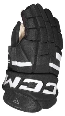 Image de Gants CCM TACKS XR80 Junior, noir et blanc, taille 11 pouces
