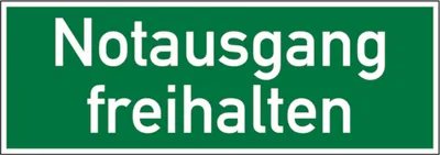 Produktbild von Dreifke® Rettungszeichen, Wortschild Notausgang freihalten, praxisbewährt | F...