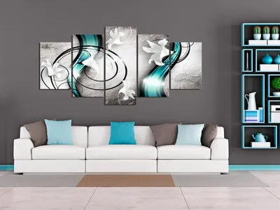 Zdjęcie produktu dla Obraz Akustyczny Kwiaty Abstrakcja 200x100 cm Obraz 5-częściowy Pianka akustyczna Wysokowydajny pochłaniacz dźwięku Izolacja akustyczna Płótno 5 szt Fototapeta Akustyka pomieszczenia Izolacja akustyczna 020101-267