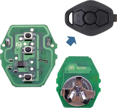 Produktbild von Auto Schlüssel Funk Platine 1x 434 MHz Sender Sendeeinheit + 1x Batterie kompatibel mit BMW