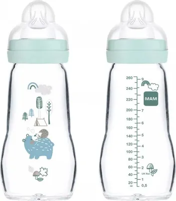 Produktbild von Mam Feel Good Glass Bottle Blue 2m 260ml