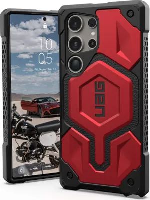 Zdjęcie produktu dla Urban Armor Gear Monarch PRO, Pokrowiec, Samsung, Galaxy S24 Ultra, 17,3 cm (6.8"), Czarny, Czerwony