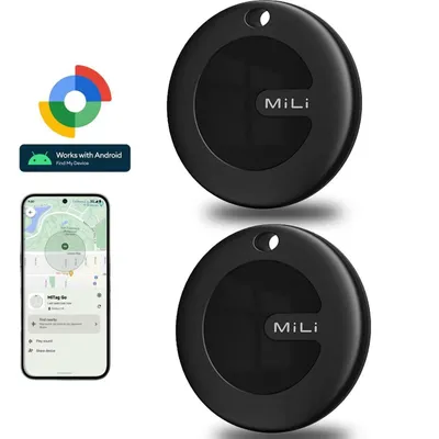 Produktbild von SmartTag bluetooth tracker Android mit Google Autorisiert"Find My Device",2-pack ,Gps-tracker  für Auto/ Schlüssel/Gepäck /katze/kinder/car ,Scharz