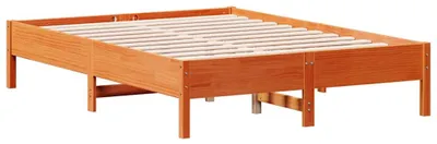 Produktbild von vidaXL Massivholzbett ohne Matratze Wachsbraun 120x190 cm Kiefernholz