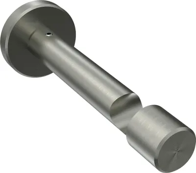 Produktbild von Interdeco Träger mit Abstand 8 cm / Wandhalterung für Gardinenstangen 16 mm Ø, 1-läufig Edelstahl-Optik, Typ Sinux