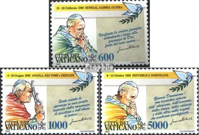 Produktbild von Briefmarken Vatikanstadt 1993 Mi 1101-1103 (kompl.Ausgabe) gestempelt Weltreisen