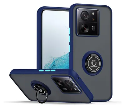 Produktbild von Für Xiaomi 13 T / 13 T Pro Shadow Design TPU + PC Schutz Hülle Tasche Case Schutzhülle Dunkelblau / Hellblau