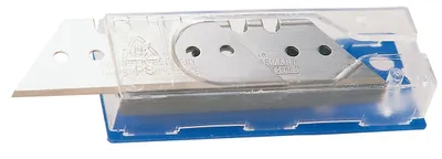 Produktbild von Trapezklinge L61xB18,7xS0,65mm Titan mit Lochung