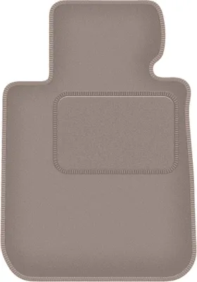 Produktbild von Fahrerfußmatte Velours beige passend für BMW 1 E88 (2008-2014, Cabrio) – mit Befestigungen – passgenau