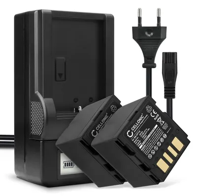 Produktbild von CELLONIC 2x Akku für Kamera Kompatibel mit JVC GR-D240, GR-D250, GR-D270, BN-VF714 - (1500mAh, 7.4V) + Ladegerät