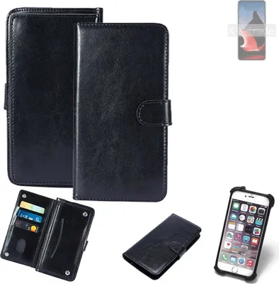 Produktbild von K-S-Trade 360° Hülle kompatibel mit Motorola ThinkPhone schwarz Kunstleder Case BookCase WalletCase Kunstlederederhülle Handyhülle, Rundumschutz