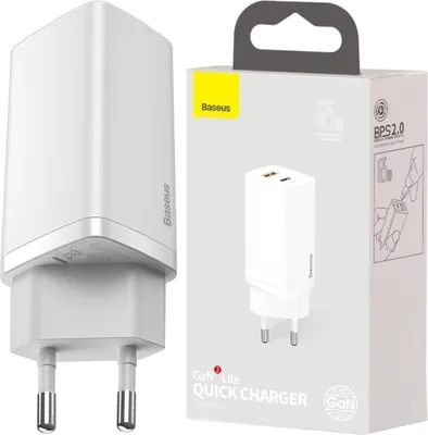 Immagine prodotto di Baseus CCGAN2L-B02 caricatore per dispositivi mobili universale bianco AC Ricarica rapida interna