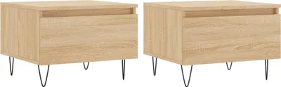 Obrázek produktu pro vidaXL Konferenční stolky 2 ks Sonoma dub 50x46x35 cm výrobek z odvozeného dřeva