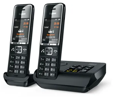 Produktbild von Gigaset COMFORT 550A. Typ: Analoges/DECT-Telefon, Hörertyp: Kabelgebundenes Mobilteil. Freisprecheinrichtung. Maximum Innenabstand: 50 m, Maximum Auße