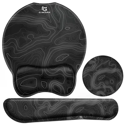 Imagen del producto de Gimars: Juego de 3 reposamuñecas ergonómicos para ratón, con almohadilla de gel, tamaño XL
