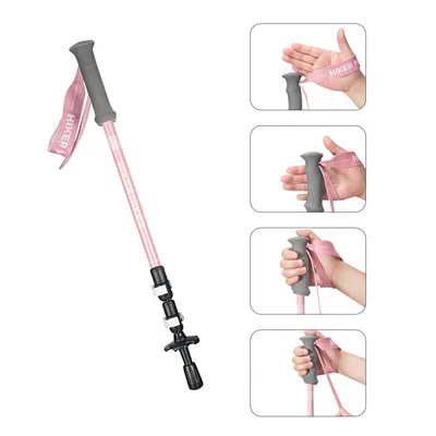 Produktbild von Wanderstöcke Teleskop,Trekking Stöcke,Mit Kind geeignet, Präzise Skala, EVA Griffverstellbar,51-100cm,Rosa