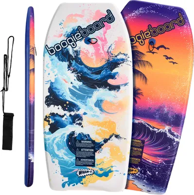 Produktbild von Wham-O Kinder Bodyboard 2er Pack, Sicher ab 8 Jahre: Leichtes 94cm Surfbrett für Strand/Pool, Fiberclad & Robust – Beach/Wave
