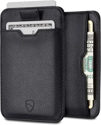 Produktbild von Schlanke Herren-Geldbörse aus echtem Leder mit RFID-Schutz, schwarz