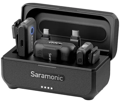 Image de Microphone sans fil Saramonic Blink500B2+, 1x Récepteur, 2x Microphone, Autonomie du microphone 20 heures, Portée de 150m, Réduction du bruit, Noir
