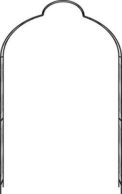 Zdjęcie produktu dla vidaXL Łuk różany czarny 150 x 34 x 240 cm żelazo