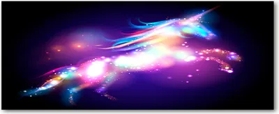 Produktbild von Tulup® Leinwandbild - 125x50 cm - Wandkunst - Drucke auf Leinwand - Leinwanddruck - Kinderzimmer - Lila - Einhorn
