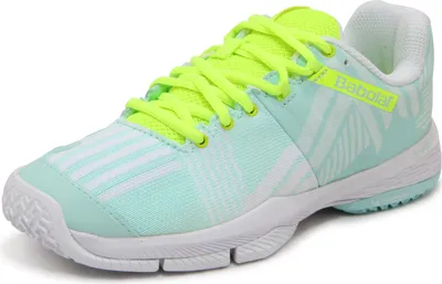 Imagen del producto de Zapatillas de pádel-tenis Babolat Sensa, color turquesa/amarillo/blanco, modelo 31F23757-4115, talla 37 EU