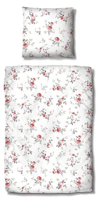 Produktbild von Traumschlaf Feinflanell Bettwäsche Vintage Rose 200x220 cm + 2x 80x80 cm
