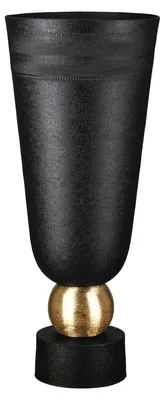 Productafbeelding van Vaas - Aluminium - Zwart met crackle effect - 48 cm hoog