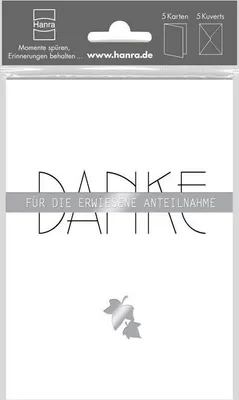 Produktbild von Trauer-Danksagungen - Trauer-Dank - Beutel mit 5 Trauer-Danksagungskar