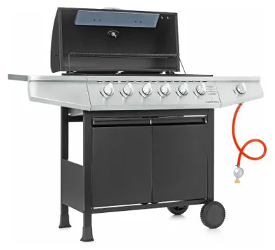 Zdjęcie produktu dla Gazowy grill Lehmann Vegas 6+1, moc 12,9 kW, z rusztem żeliwnym