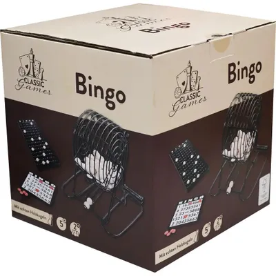 Produktbild von Natural Games Classic Games Bingo mit Metallkorb, für 1-18 Spieler, ab 5 Jahren