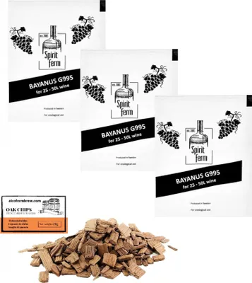 Produktbild von 3 x Weinhefe 10g - Universel Bayanus G995, Wein Hefe, Hefe für Wein