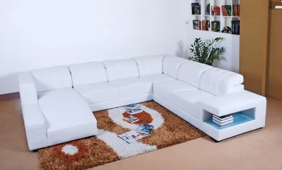 Produktbild von Designer Sofa Couch Ecksofa mit Hocker Polster Garnitur Wohnlandschaft U-Form