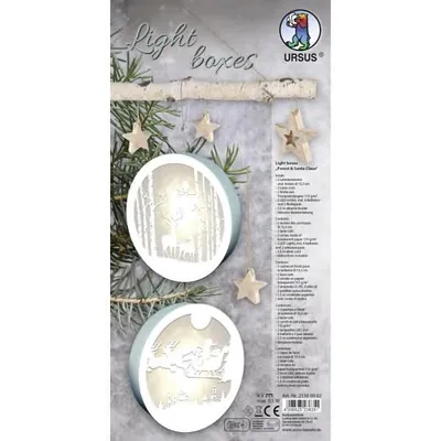 Produktbild von Bastelset Light Boxes Rentier und Nikolaus