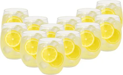 Produktbild von OTIX Kunststoff-Trinkgläser 12 Stück Wassergläser Limonadengläser Strand Camping Geschirr 400ML Gläser OCEANI