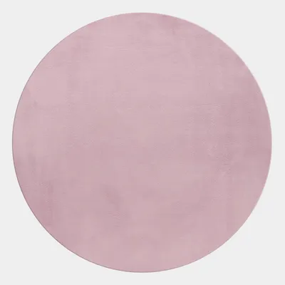 Produktbild von Hochflor Teppich Pia rund, Farbe: Rosa, Größe:120 cm rund