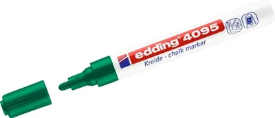 Produktbild von Kreidemarker edding 4095 2-3mm grün Packung mit 10 Stück