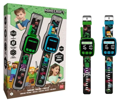 Image de Minecraft : Talkie-walkie 2 en 1 avec montre pour enfants / MIN40165