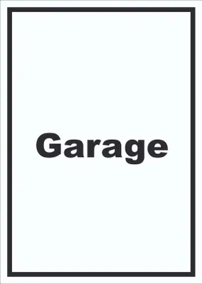 Produktbild von Garage Schild mit Text Auto Stellplatz hochkant A0 Rückseite selbstklebend