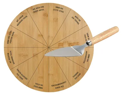 Produktbild von Servierbrett mit Rillen und Spatel, Ø 35 cm