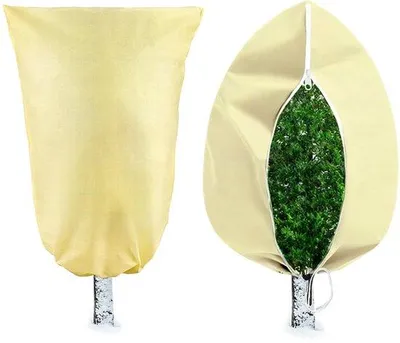 Produktbild von Unyqoos® Pflanzen-Schutzhüllen Winter, wiederverwendbar, 120 x 180 cm, 2 Stück – Frost-, Wind- & UV-Schutz für Topf- und Strauchpflanzen