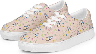 Produktbild von Mr. & Mrs. Panda Sneaker Damen Pinguin Lolli Größe 40 - Rosa - Geschenk, Heißhunger, Naschen, Süßigkeiten, Freizeitschuhe, Pinguine, Freizeitschuh, Halbschuhe, Spruch