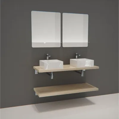 Immagine prodotto di Mobile lavabo doppio + lavabo + specchio